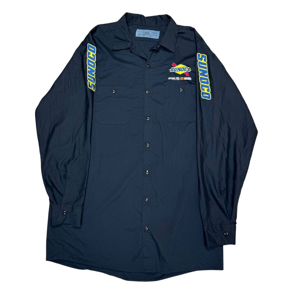 Vintage Sonoco NASCAR Button Up Shirt Cintas Mens L Long Sleeve